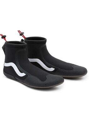 new women's 8.5 or 9.5 vans surf boot mid 2mm cool water surfing black/white